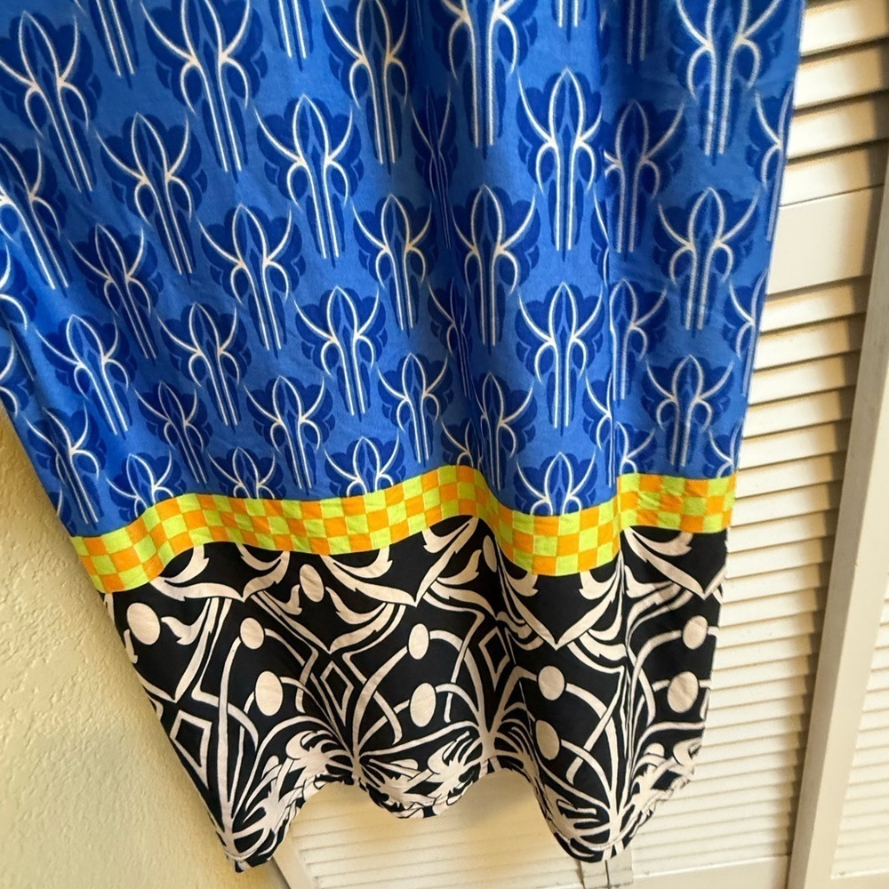 Blue Patterned Maxi Dress - Picture 2 of 10
